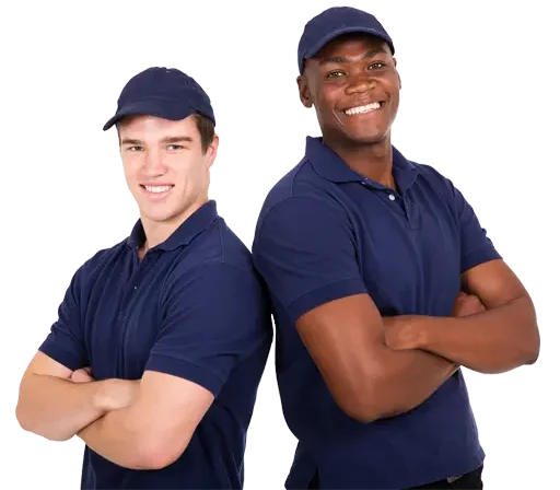 HVAC technicians smiling